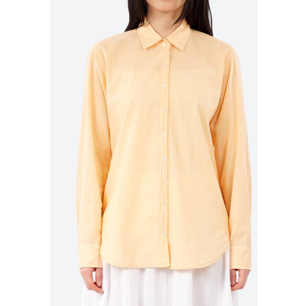Xirena Beau Shirt Button Front Light Orange Tangerine Lightweight Size XS
